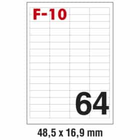 Etikete F-10 ILK 48,5x16,9mm pk100L Fornax