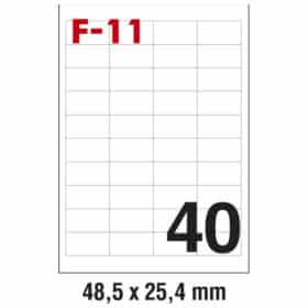 Etikete F-11 ILK 48,5x25,4mm pk100L Fornax