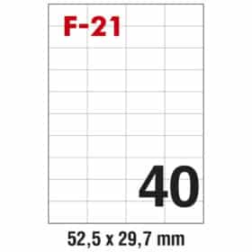 Etikete F-21 ILK 52,5x29,7mm pk100L Fornax