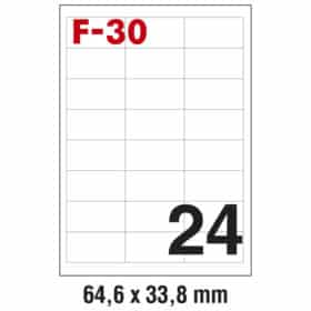 Etikete F-30 ILK 64,6x33,8mm pk100L Fornax