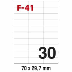 Etikete F-41 ILK 70x29,7mm pk100L Fornax