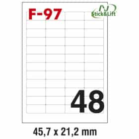 Etikete F-97 ILK 45,7 x 21,2mm odljepljive pk100L Fornax