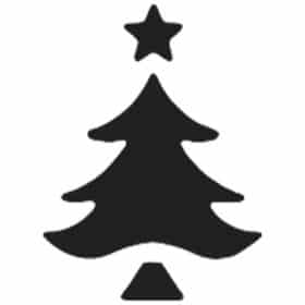 Bušač za papir uzorak bor sa zvijezdom