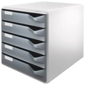 Kutija s 5 ladica Post set Leitz 52800089 siva