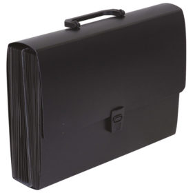 Torba za kućni budžet 26 pregrada s kopčom pp Donau crna