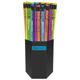 Olovka grafitna HB trokutasta s gumicom Fluo Connect sortirano - Slika 2