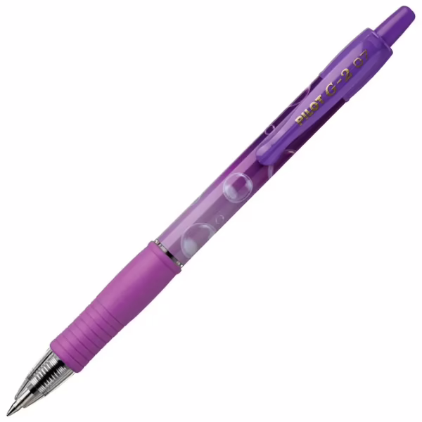 Roler gel grip 0,7 mm G2 Bubble Pilot BLG27TRB-PUG-L (plavi ispis) ljubičasti