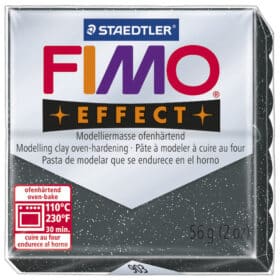 Masa za modeliranje 57g Fimo Effect Staedtler 8020-903 glitter crna