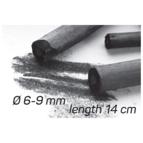 Ugljen za crtanje drveni pk6 Connect blister - Slika 2