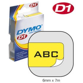 Vrpca D1 6mmx7m Dymo 43618 crno-žuta