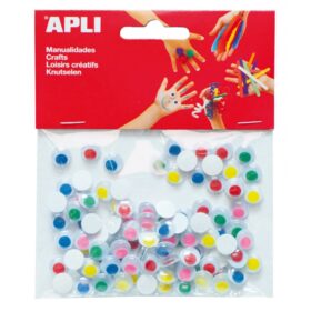 Naljepnice pomične oči Apli - zjenica u boji 100 kom