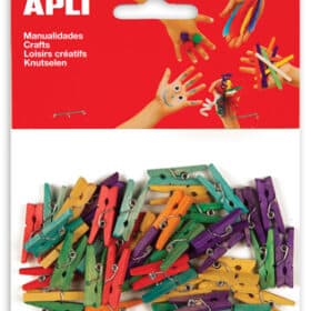 Štipaljke APLI mini drvene u boji 25X3mm kom 13479