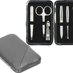 Manikir set 6-dijelni TRIP u etuiju sivi, umjetna koža