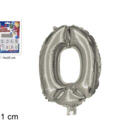 Balon folijski broj 0 srebrni