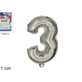 Balon folijski broj 3 srebrni