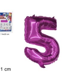 Balon folijski broj 5 roza