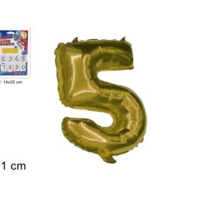 Balon folijski broj 5 zlatni