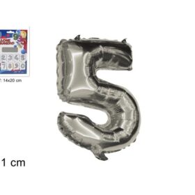 Balon folijski broj 5 srebrni
