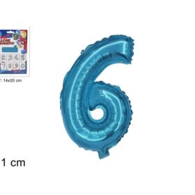 Balon folijski broj 6 plavi
