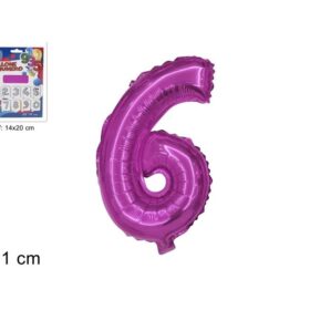 Balon folijski broj 6 roza