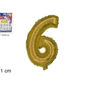 Balon folijski broj 6 zlatni