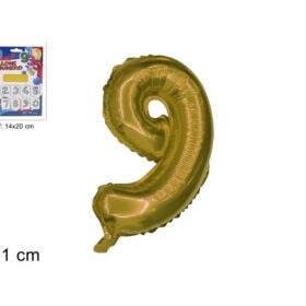 Balon folijski broj 9 zlatni
