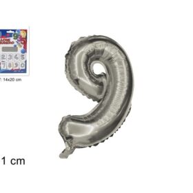 Balon folijski broj 9 srebrni