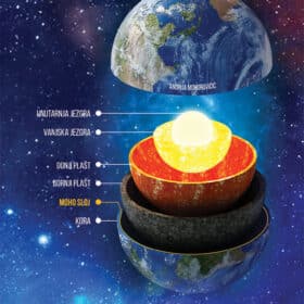 Bilježnica Zemljopis tvrdi uvez A4/D KARBON s memom 96 L