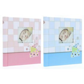 Foto album Gedeon DRS30 Baby Checker 23x28cm/60 stranica za lijepiti rozi/plavi