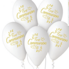 Baloni za Prvu Pričest 5/1 s natpisom First Communion