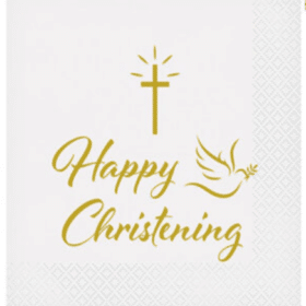 Salvete za krštenje s natpisom Happy Christening