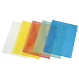 Kuverta A4 s gumbom - poluprozirne razne boje