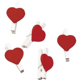 Kvačice drvene Srce 2,5cm pk12 Knorr Prandell