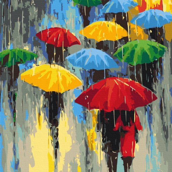 Slikanje po brojevima Kišobrani Rain palette 50 x 40 cm