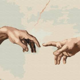 slikanje po brojevima 40x30 Adam od Michelangela, sa drvenim okvirom i setom za slikanje