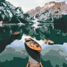 Slikanje po brojevima 50cm x 40cm A boat on a mirror lake