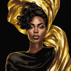 slikanje po brojevima 40x50 , Golden drama sa drvenim okvirom i setom za slikanje