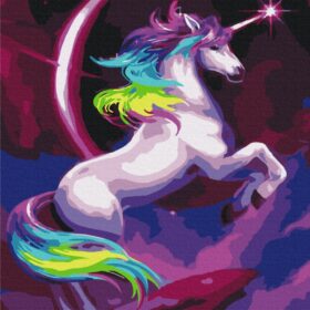 Jednorog u duginim bojama / set za slikanje po brojevima 30 X 40 cm