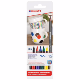 marker brushpen za porculan keramiku 4200/6 edding family cool blister