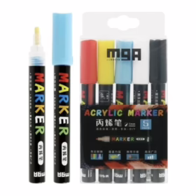 m&g acrylic paint markers set od 5 boja