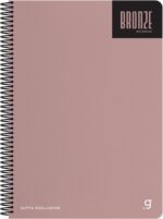 BRONZE SPIRALNA BILJEŽNICA A4 CRTE ljubičasta