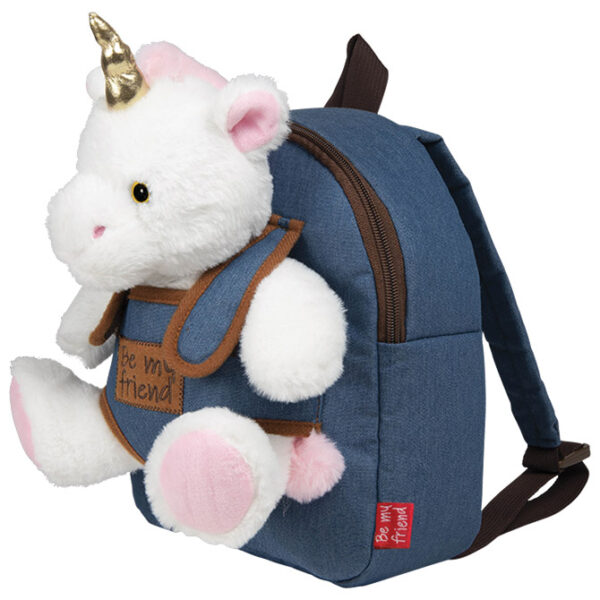 Ruksak mini s odvojivim plišancem Tiara Unicorn Perletti