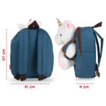 Ruksak mini s odvojivim plišancem Tiara Unicorn Perletti