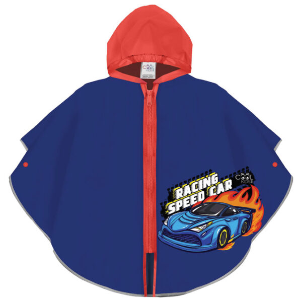 Kabanica dječja reflektirajuća Cool Kids Perletti plavo-crvena