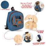 Ruksak mini s odvojivim plišancem Bob Bunny Perletti